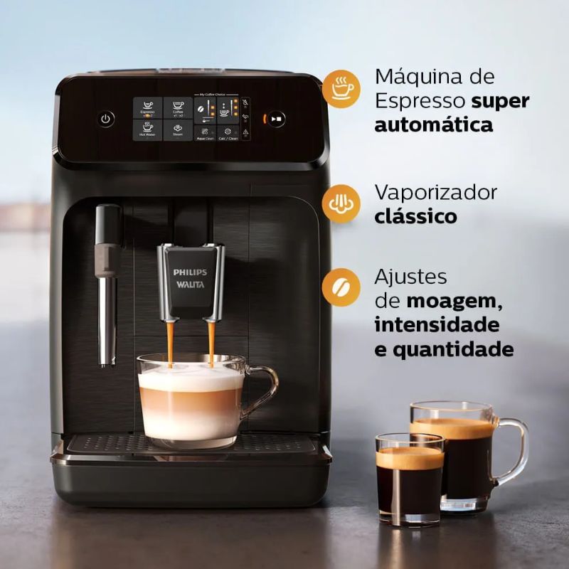 Philips Walita Série 1200  Philips Walita Máquina de café   Cafeteira Espresso Superautomática Philips Walita Série 1200 - EP1220 Quer uma cafeteira automática com estilo e funcionalidade? A Cafeteira Espresso Superautomática Philips Walita Série 1200 une tradição e praticidade para seus cafés diários!

  Cafeteira Espresso,  Superautomática,  Philips Walita, Série 1200 - EP1220 Espresstek Ribeirão Preto